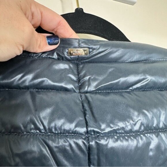 Herno Down Quilted Jacket in Navy Blue - Picture 8 of 14